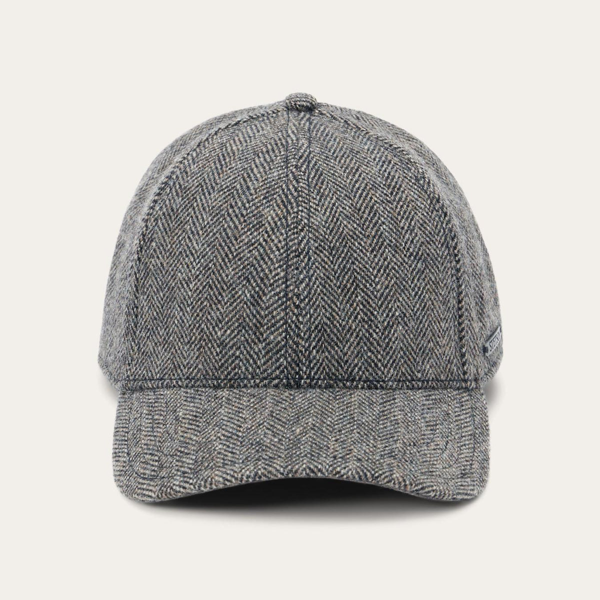 Men/Women Caps &amp; Truckers | Stetson Wool Herringbone Baseball Cap Anthra Melange Herringbone