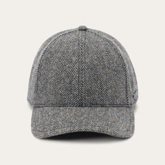 Men/Women Caps &amp; Truckers | Stetson Wool Herringbone Baseball Cap Anthra Melange Herringbone