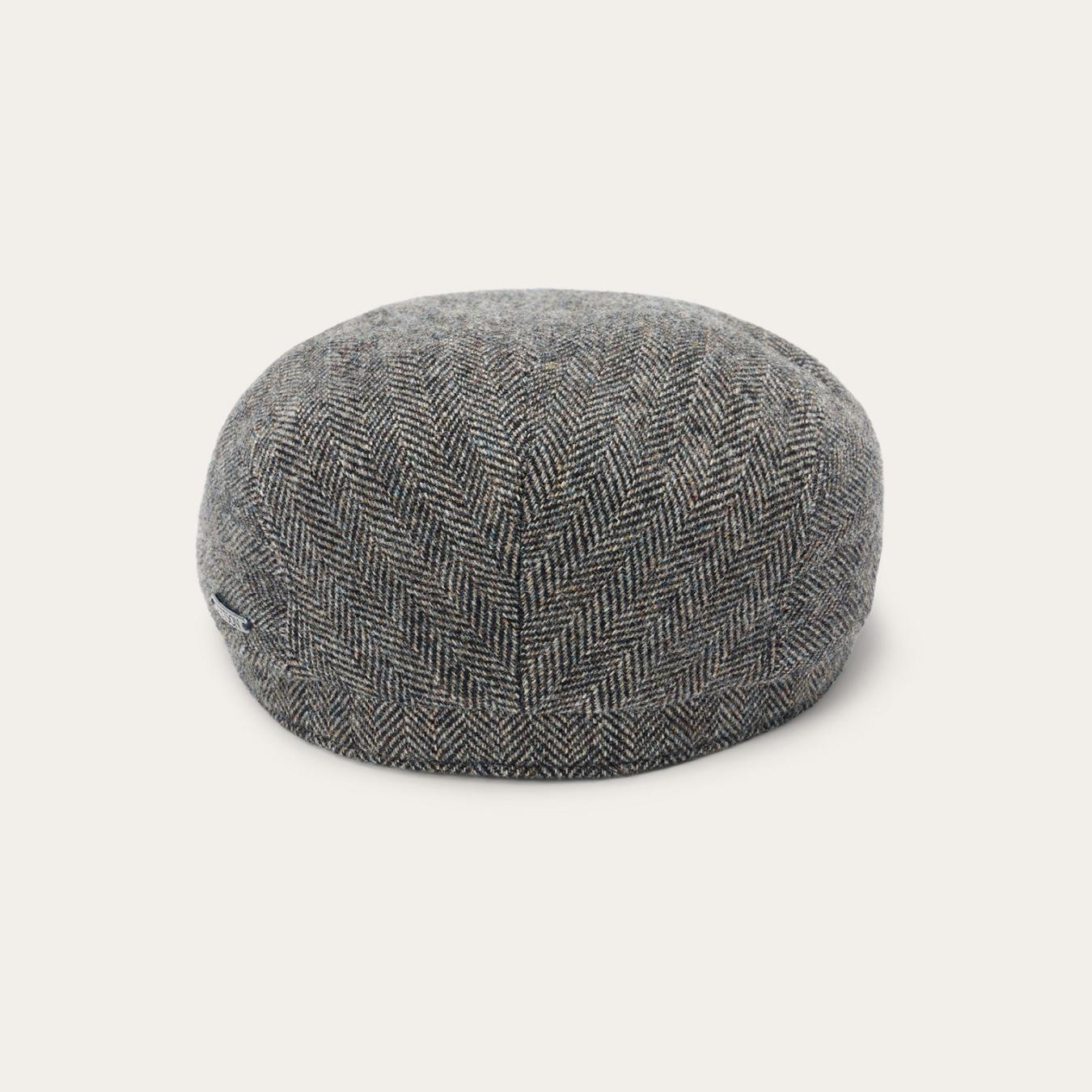 Men/Women Caps &amp; Truckers | Stetson Wool Herringbone Driver Cap Anthra Melange Herringbone