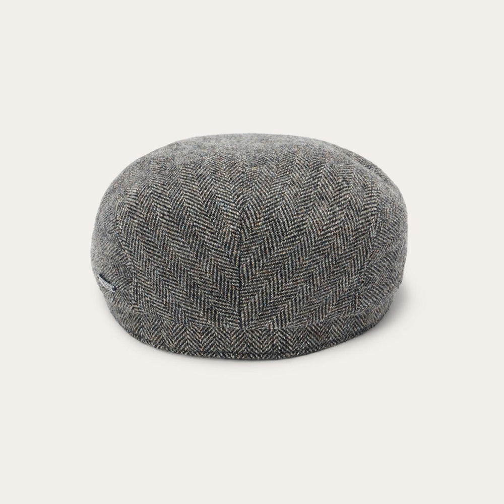 Men/Women Caps &amp; Truckers | Stetson Wool Herringbone Driver Cap Anthra Melange Herringbone