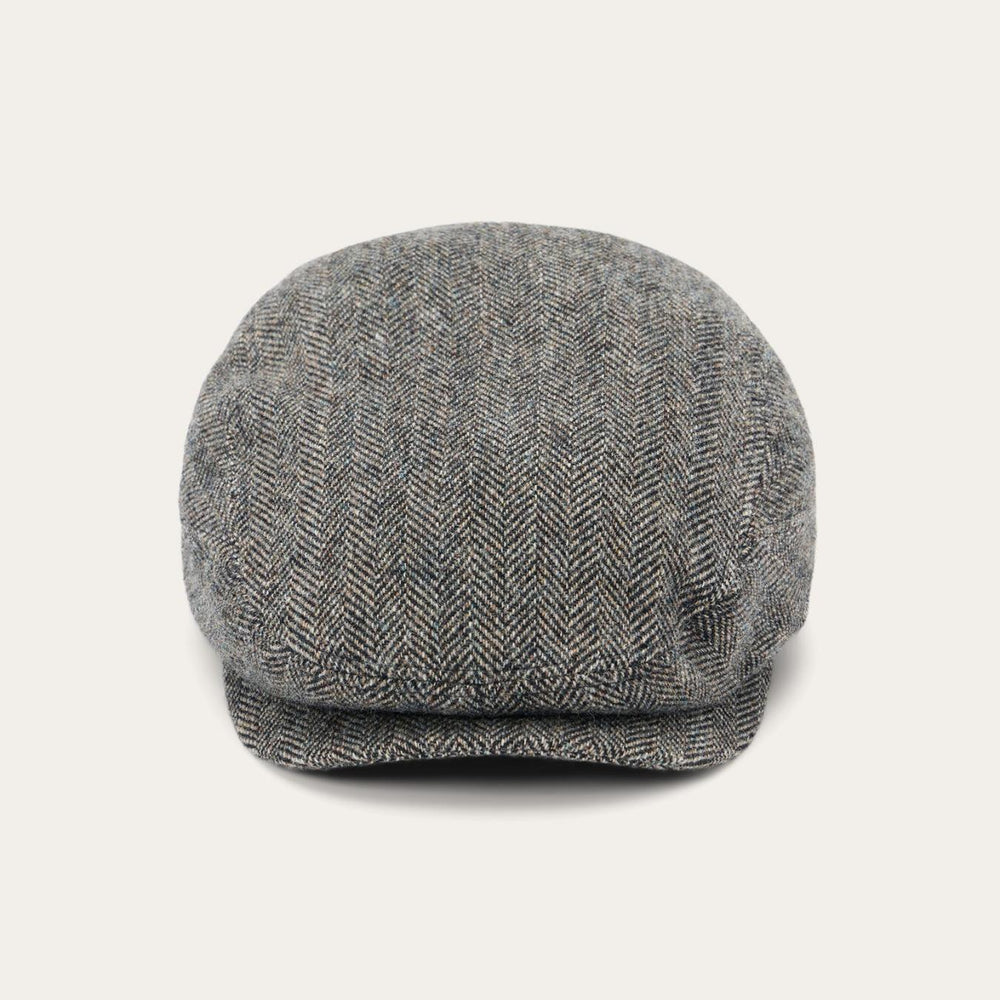 Men/Women Caps &amp; Truckers | Stetson Wool Herringbone Driver Cap Anthra Melange Herringbone