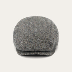 Men/Women Caps &amp; Truckers | Stetson Wool Herringbone Driver Cap Anthra Melange Herringbone