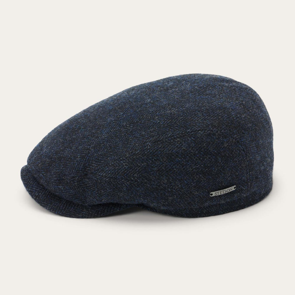Men/Women Caps &amp; Truckers | Stetson Wool Herringbone Driver Cap Dark Navy Herringbone
