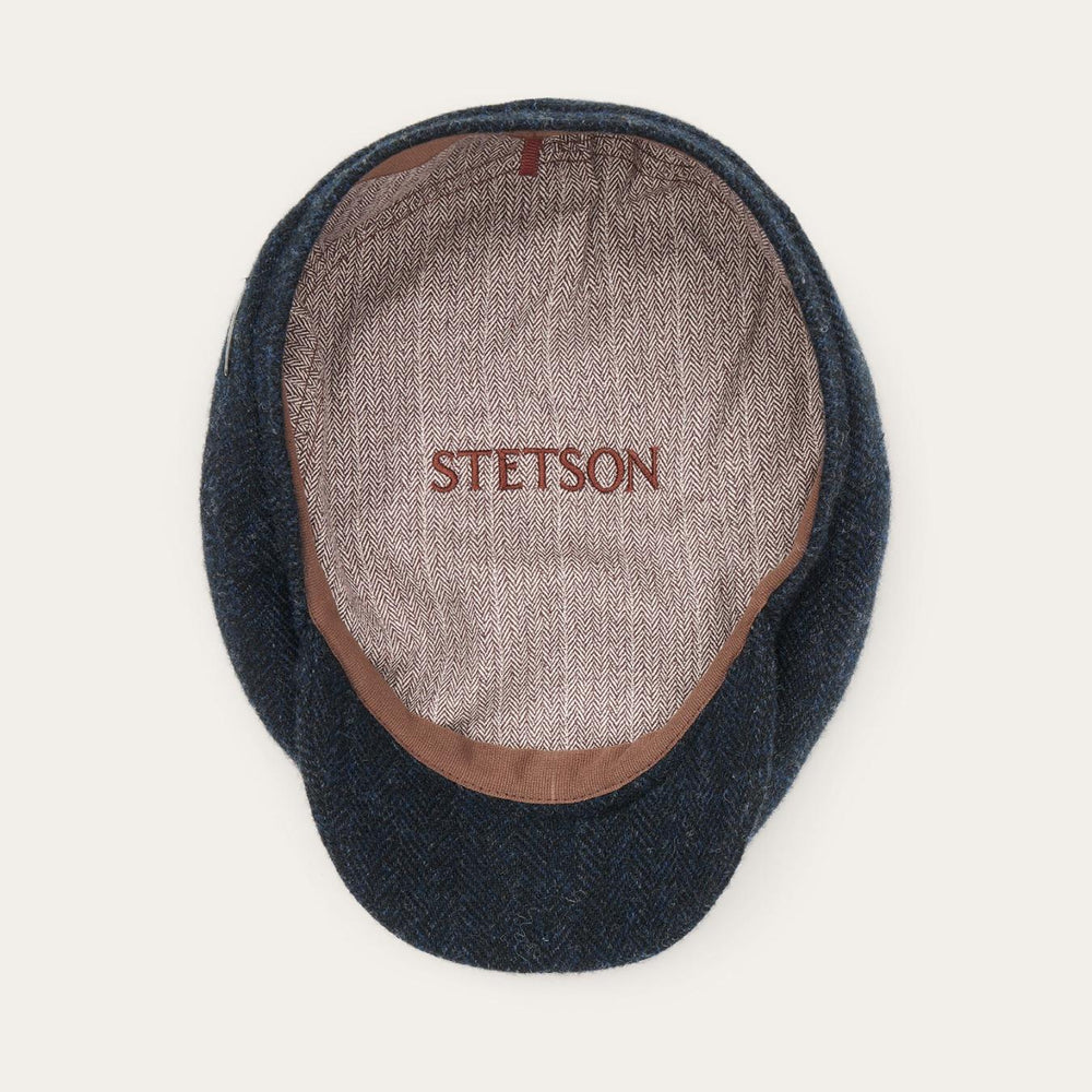 Men/Women Caps &amp; Truckers | Stetson Wool Herringbone Driver Cap Dark Navy Herringbone