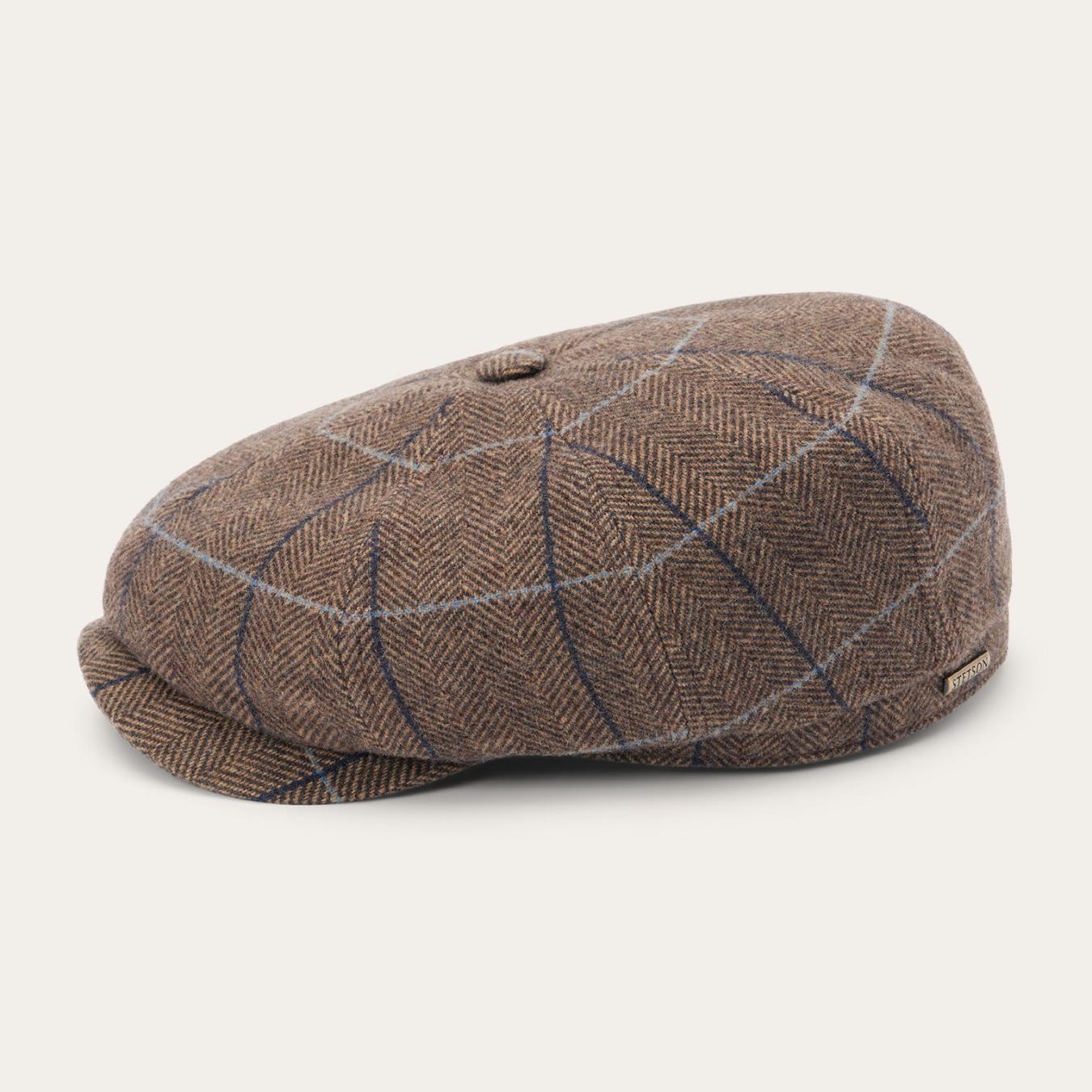 Men/Women Caps &amp; Truckers | Stetson Wool Herringbone Hatteras Cap Camel Herringbone