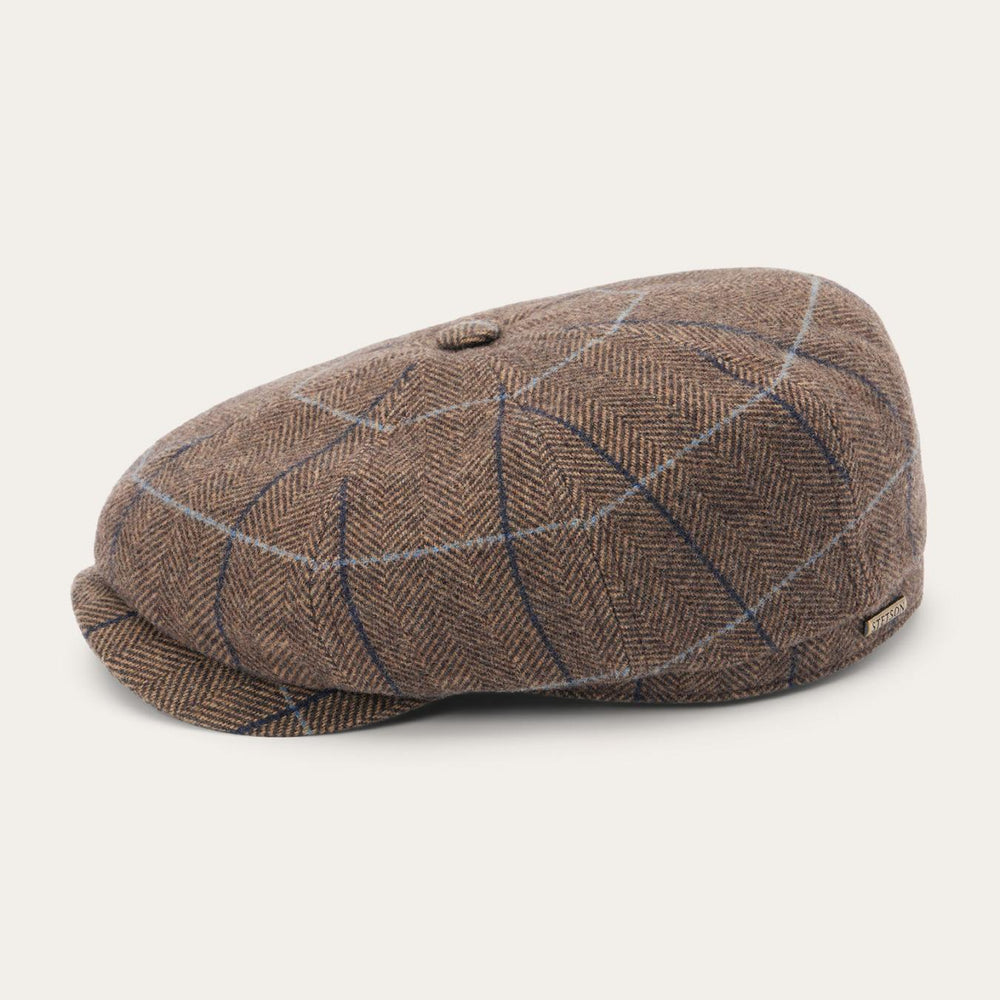 Men/Women Caps &amp; Truckers | Stetson Wool Herringbone Hatteras Cap Camel Herringbone