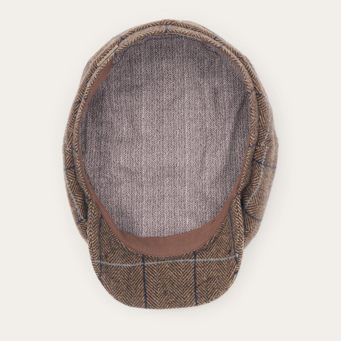 Men/Women Caps &amp; Truckers | Stetson Wool Herringbone Hatteras Cap Camel Herringbone