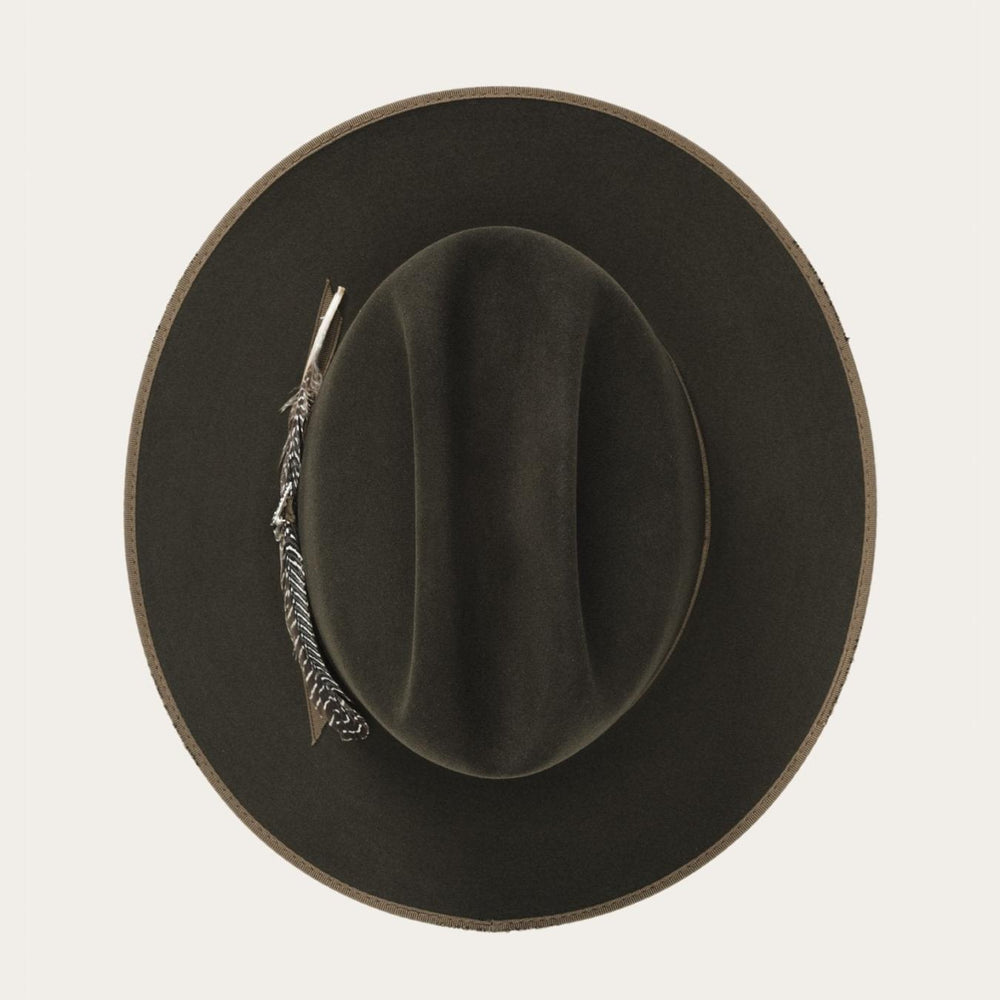 Men/Women Fedora | Stetson 1865 Distressed Open Road Royal Deluxe Walnut