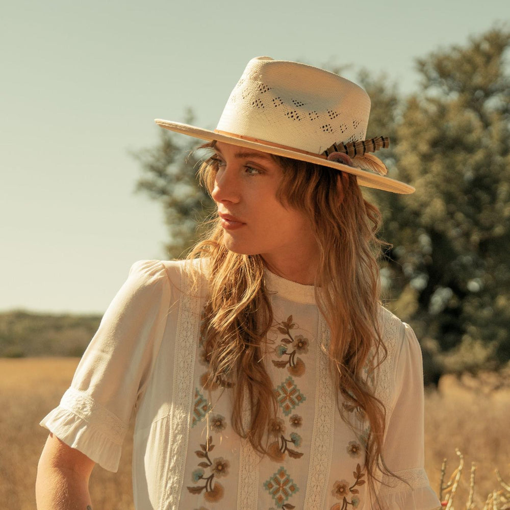 Men/Women Fedora | Stetson Andromeda Vented Straw Fedora Natural