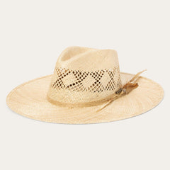 Men/Women Fedora | Stetson Chorus Straw Flat Brim Hat Natural