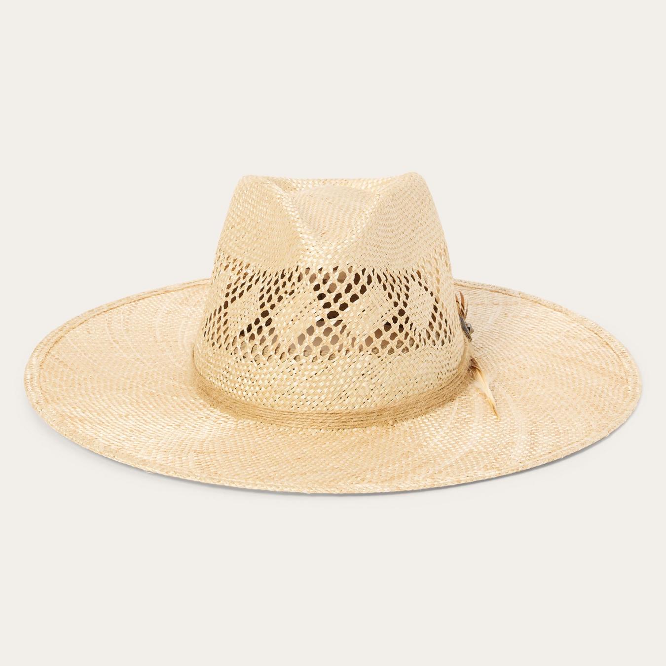Men/Women Fedora | Stetson Chorus Straw Flat Brim Hat Natural