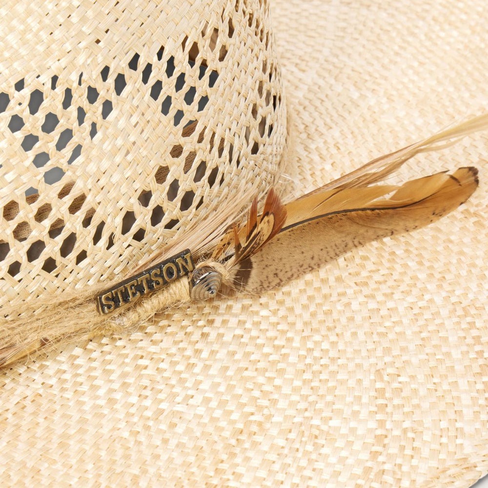 Men/Women Fedora | Stetson Chorus Straw Flat Brim Hat Natural