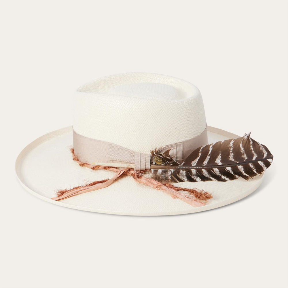Men/Women Fedora | Stetson Kings Row Shantung Straw Fedora Natural