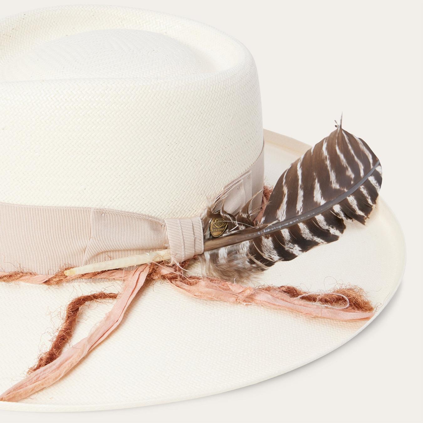 Men/Women Fedora | Stetson Kings Row Shantung Straw Fedora Natural