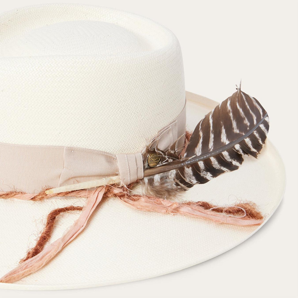 Men/Women Fedora | Stetson Kings Row Shantung Straw Fedora Natural