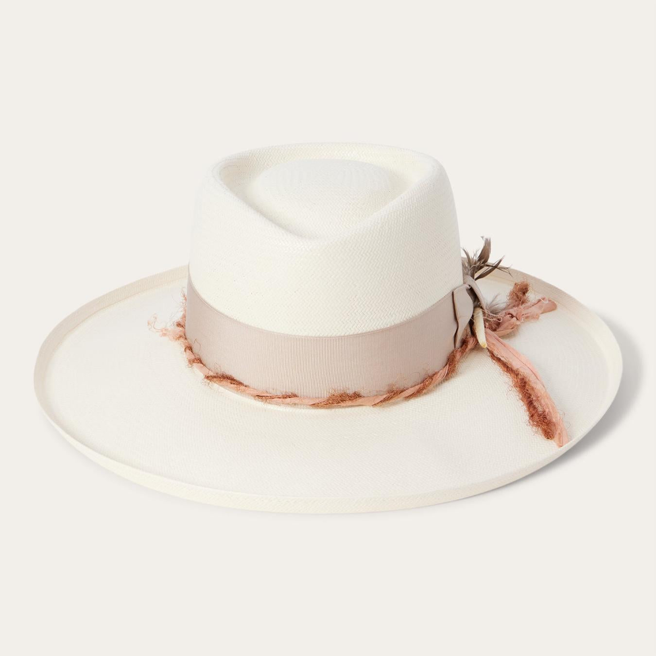 Men/Women Fedora | Stetson Kings Row Shantung Straw Fedora Natural