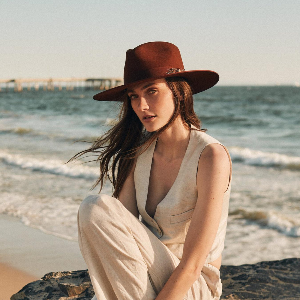 Men/Women Fedora | Stetson Midtown Wide Flat Brim Hat Black