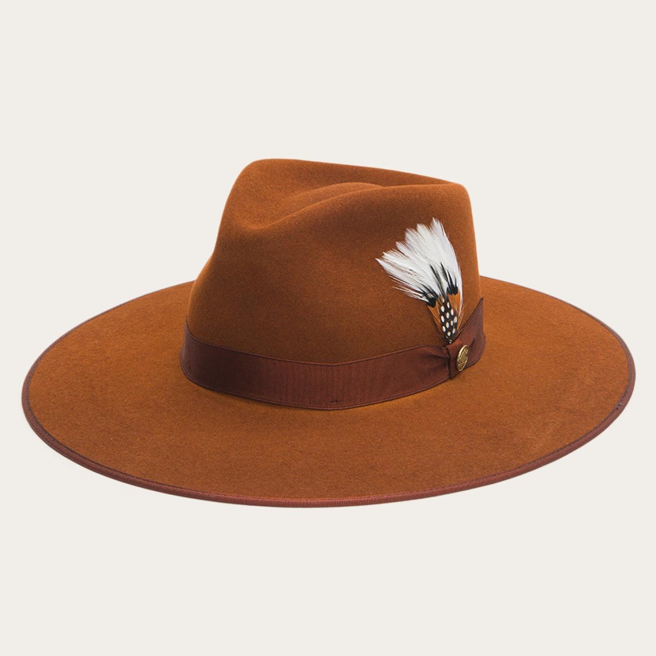 Men/Women Fedora | Stetson Midtown Wide Flat Brim Hat Black