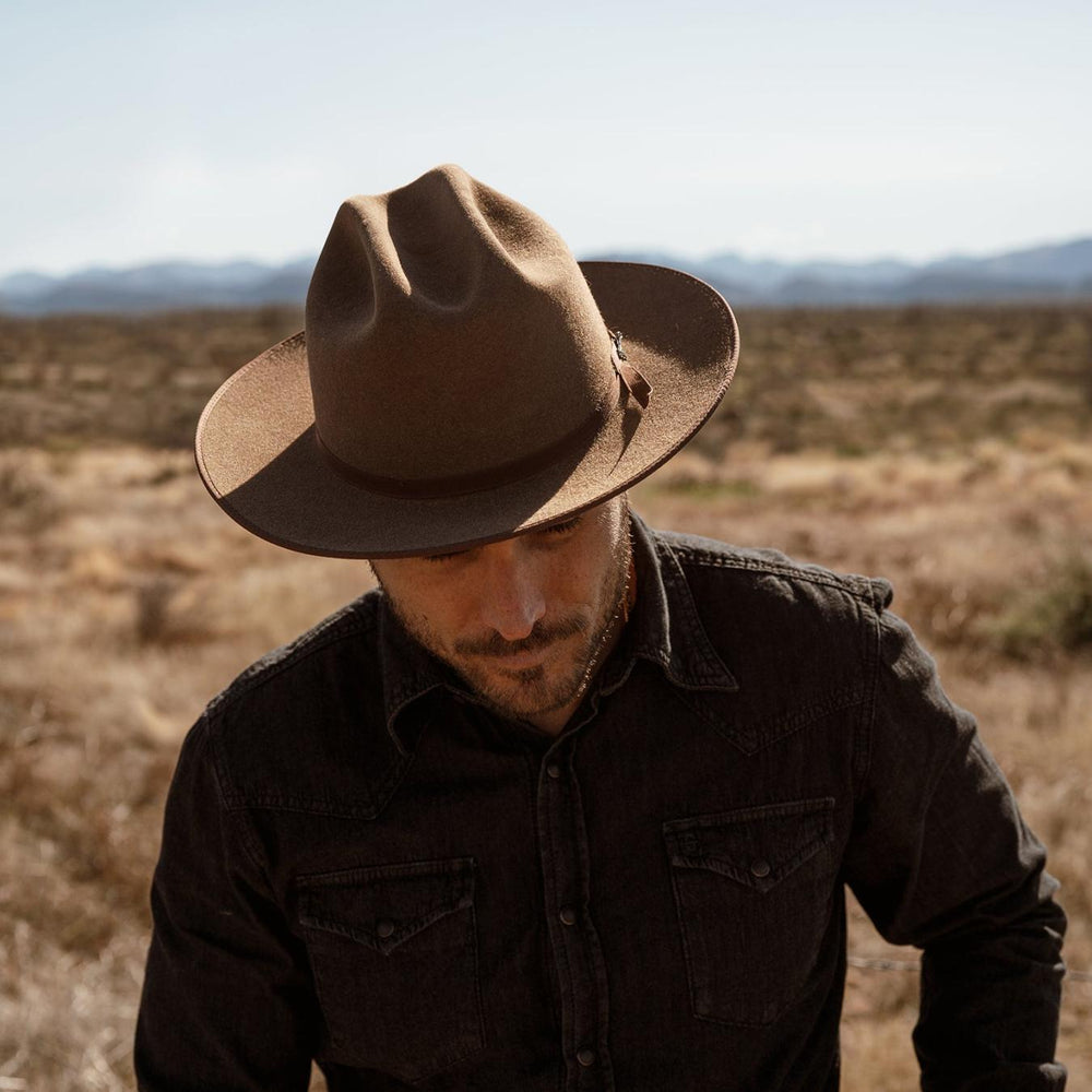 Men/Women Fedora | Stetson Open Road 6X Cowboy Hat Brown Mix