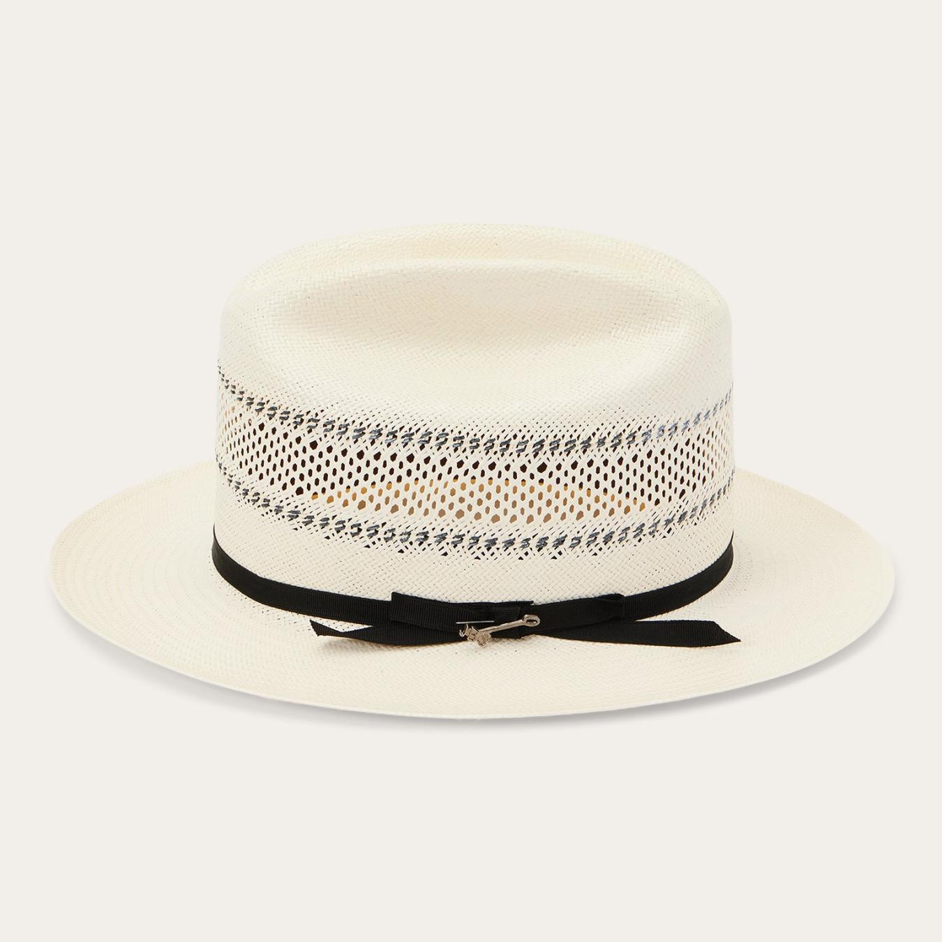 Men/Women Fedora | Stetson Open Road Straw Hat Natural/black