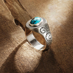 Men/Women Jewelry | Stetson Filigree Ring With Turquoise