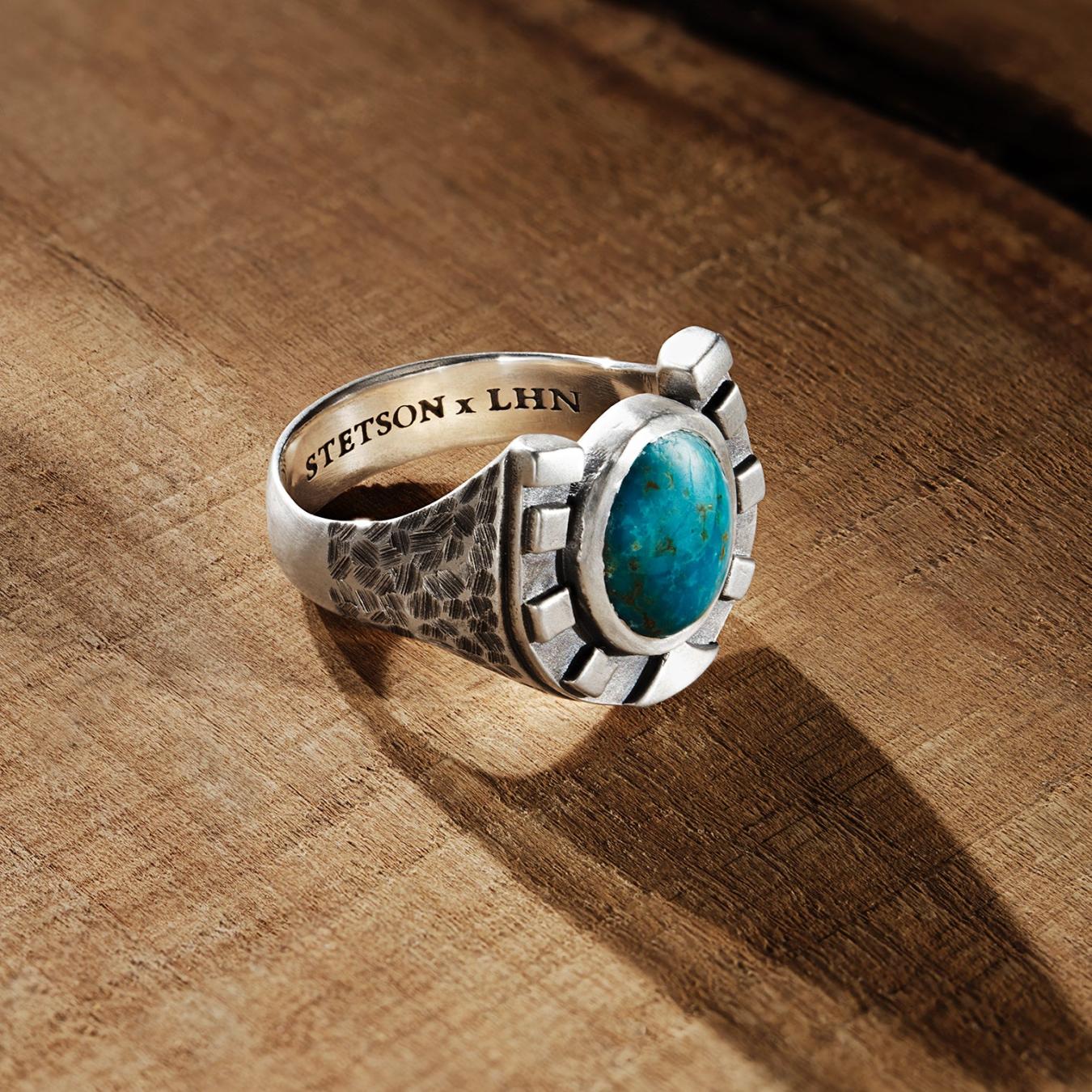Men/Women Jewelry | Stetson Horseshoe Ring With Turquoise
