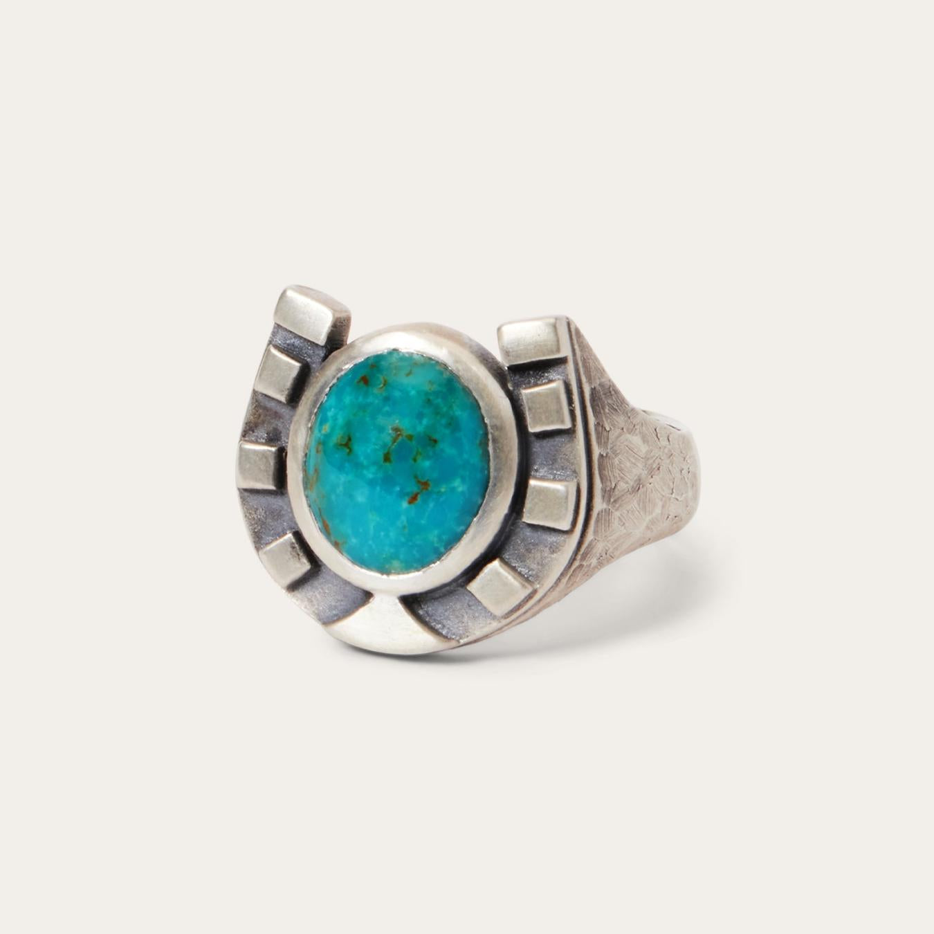 Men/Women Jewelry | Stetson Horseshoe Ring With Turquoise