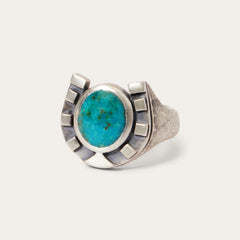 Men/Women Jewelry | Stetson Horseshoe Ring With Turquoise