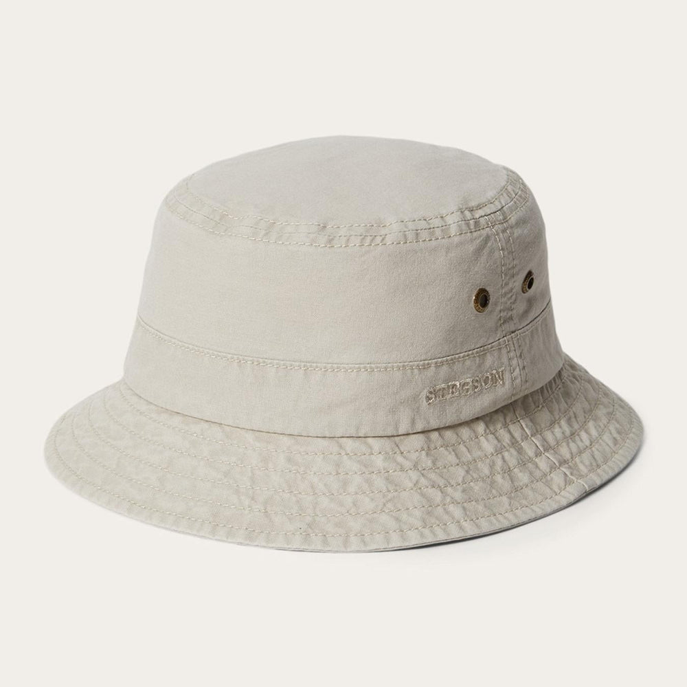 Men/Women Outdoor | Stetson Bucket Delave Organic Cotton Off White