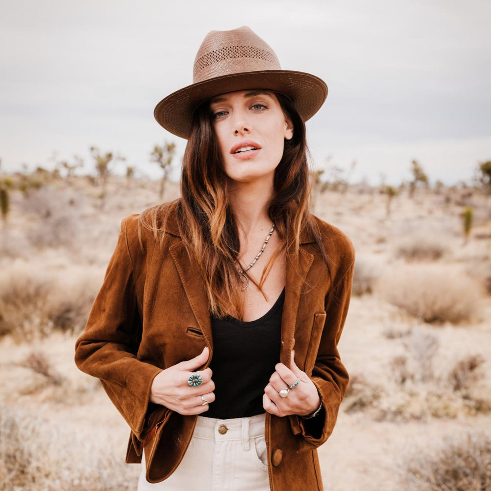 Men/Women Western | Stetson Open Road Vented Straw Cowboy Hat Chocolate