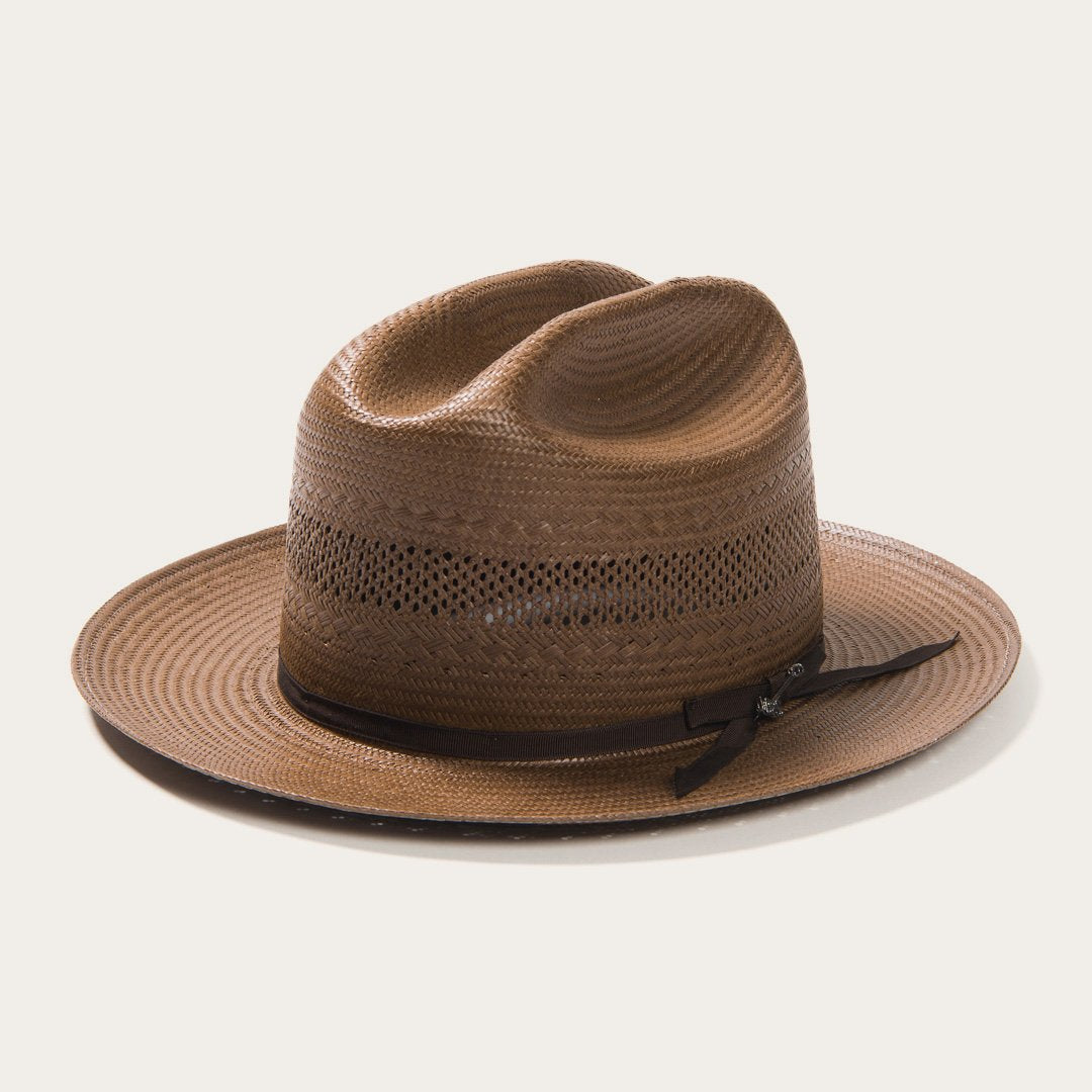 Men/Women Western | Stetson Open Road Vented Straw Cowboy Hat Chocolate