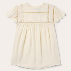 Women Blouses | Stetson Cream Herringbone Blouse White
