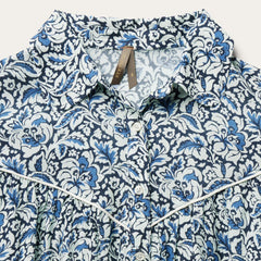Women Blouses | Stetson Indigo Tapestry Print Blouse Blue