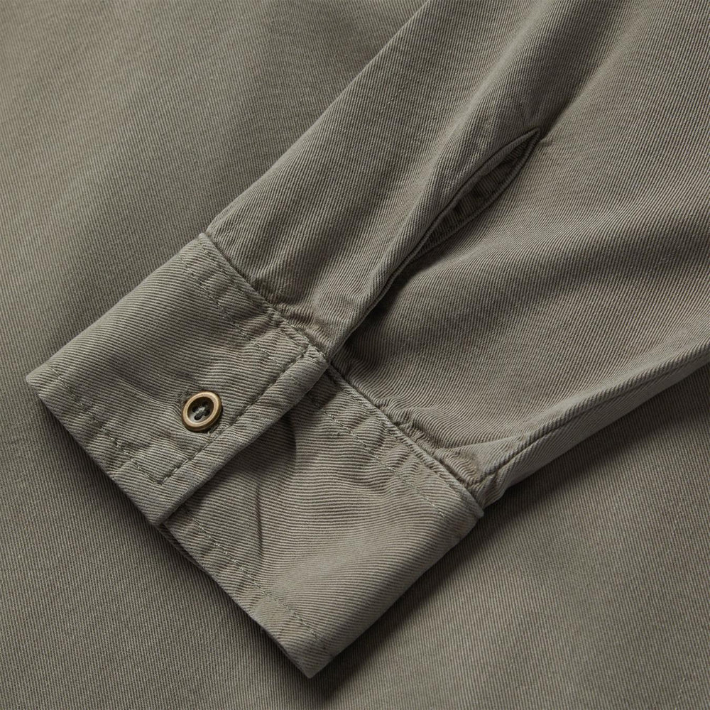 Women Blouses | Stetson Olive Twill Peasant Blouse Green