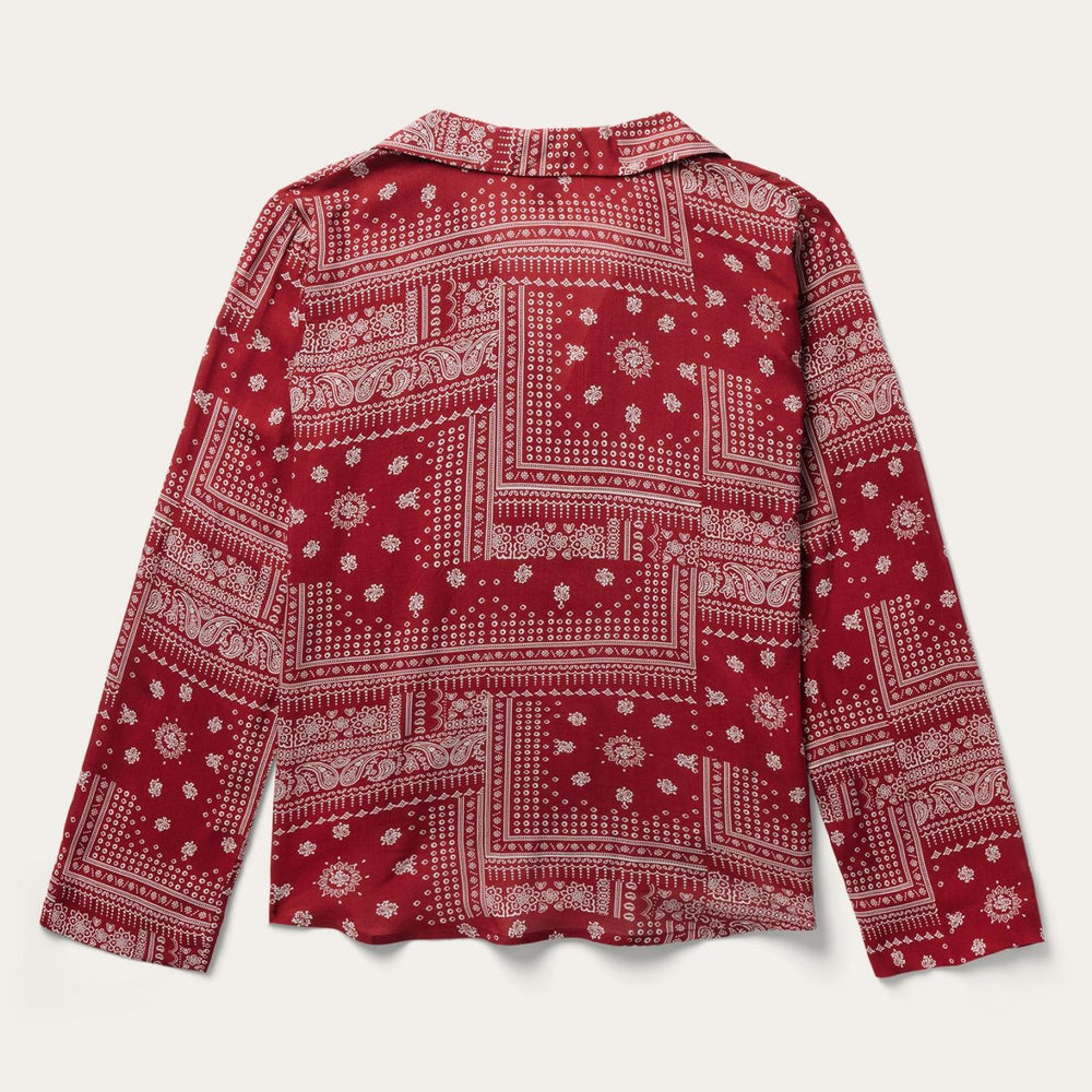 Women Blouses | Stetson Red Bandana Patchwork Blouse Red