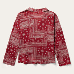 Women Blouses | Stetson Red Bandana Patchwork Blouse Red