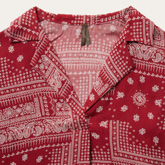 Women Blouses | Stetson Red Bandana Patchwork Blouse Red