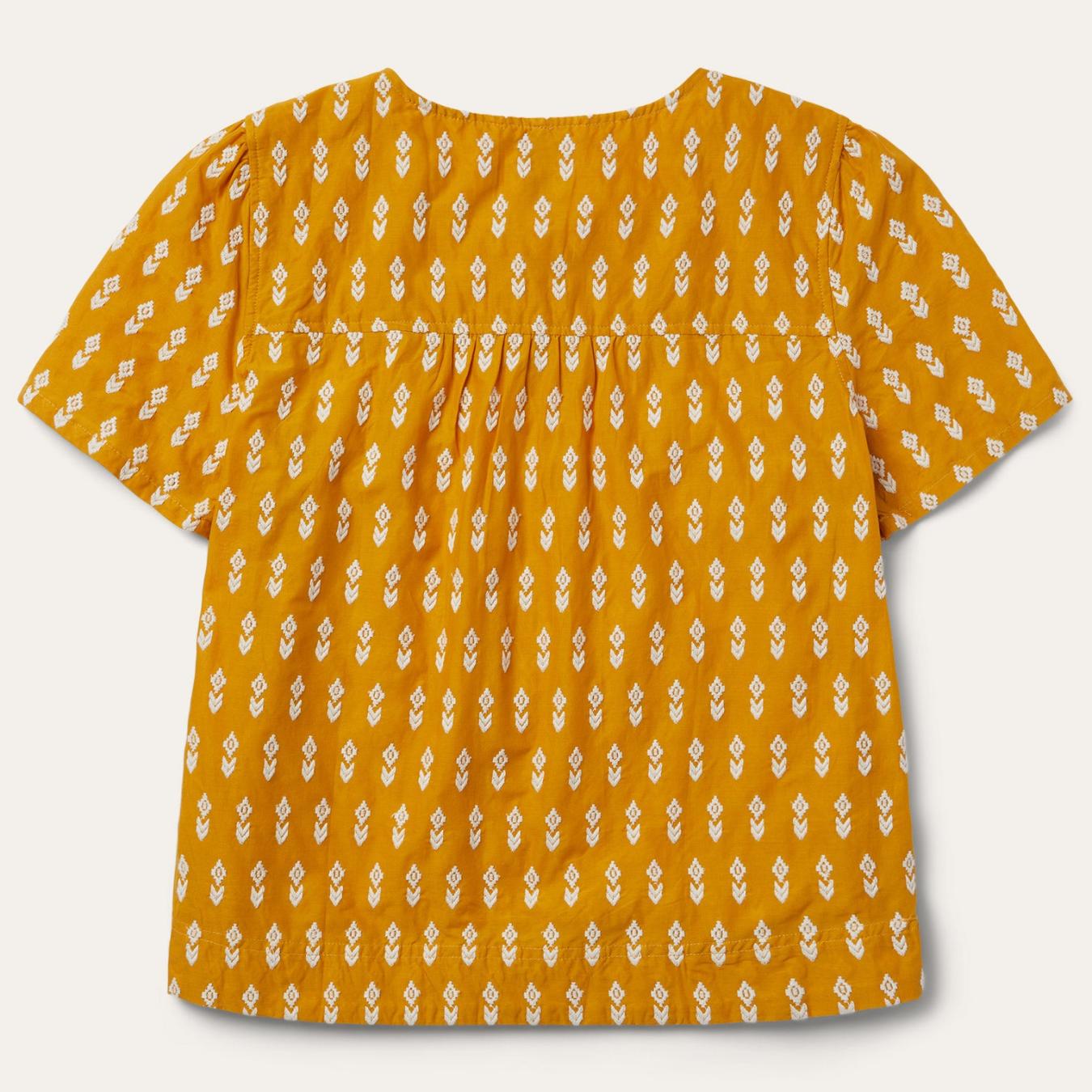 Women Blouses | Stetson Short-Sleeved Aztec Blouse Yellow