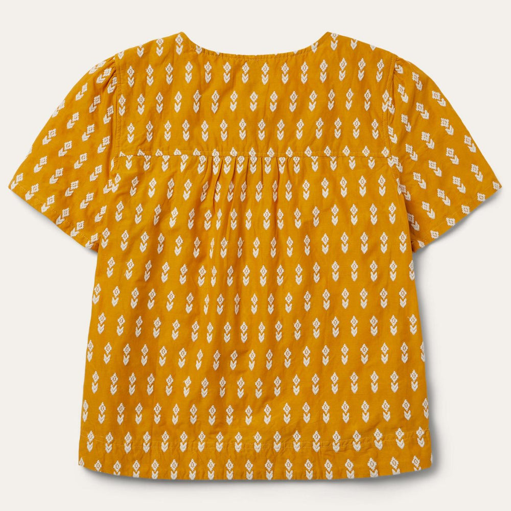 Women Blouses | Stetson Short-Sleeved Aztec Blouse Yellow
