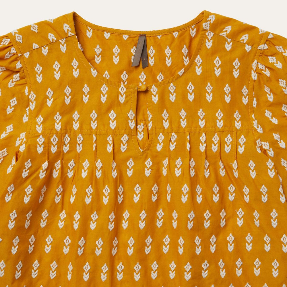 Women Blouses | Stetson Short-Sleeved Aztec Blouse Yellow