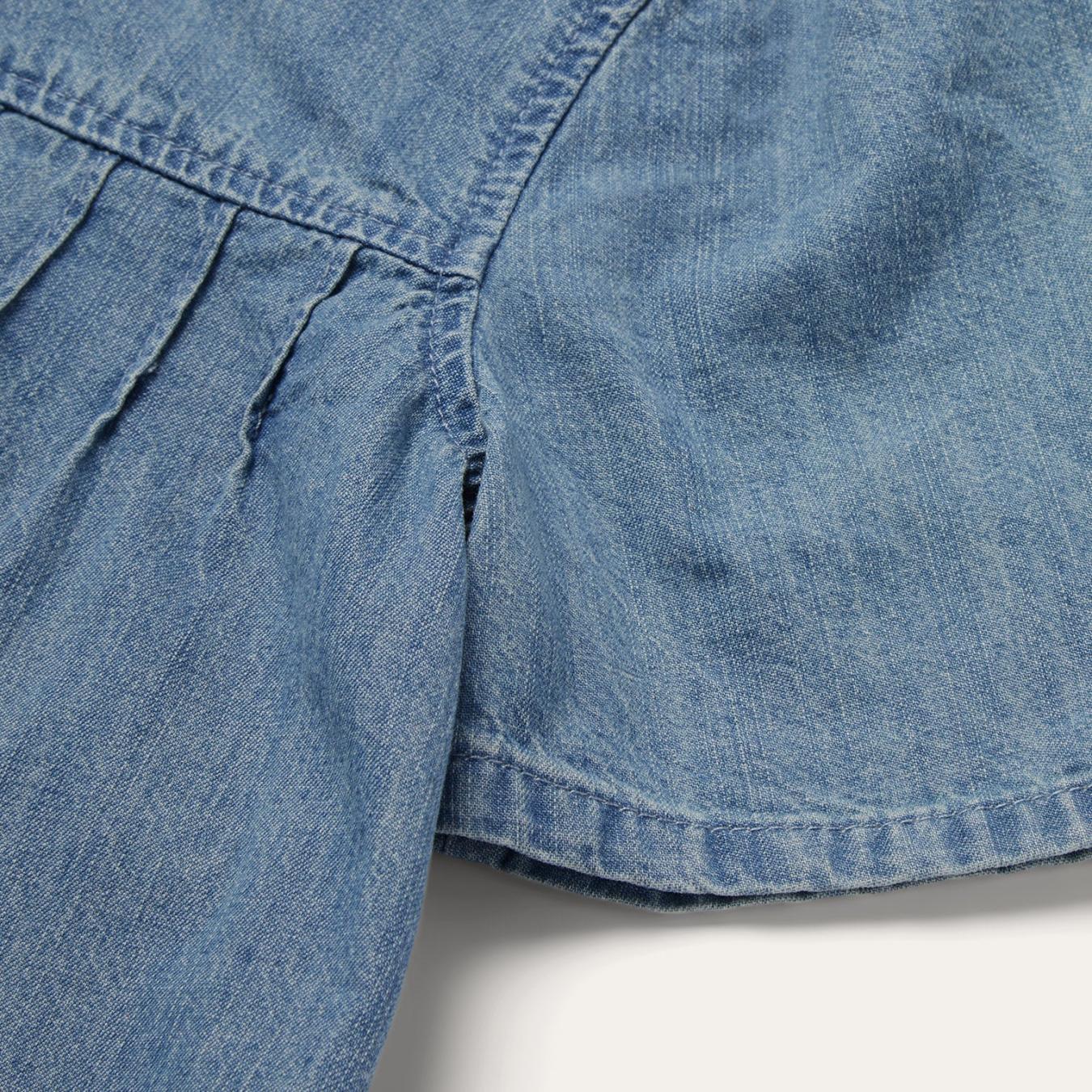 Women Blouses | Stetson Short-Sleeved Denim Blouse Blue