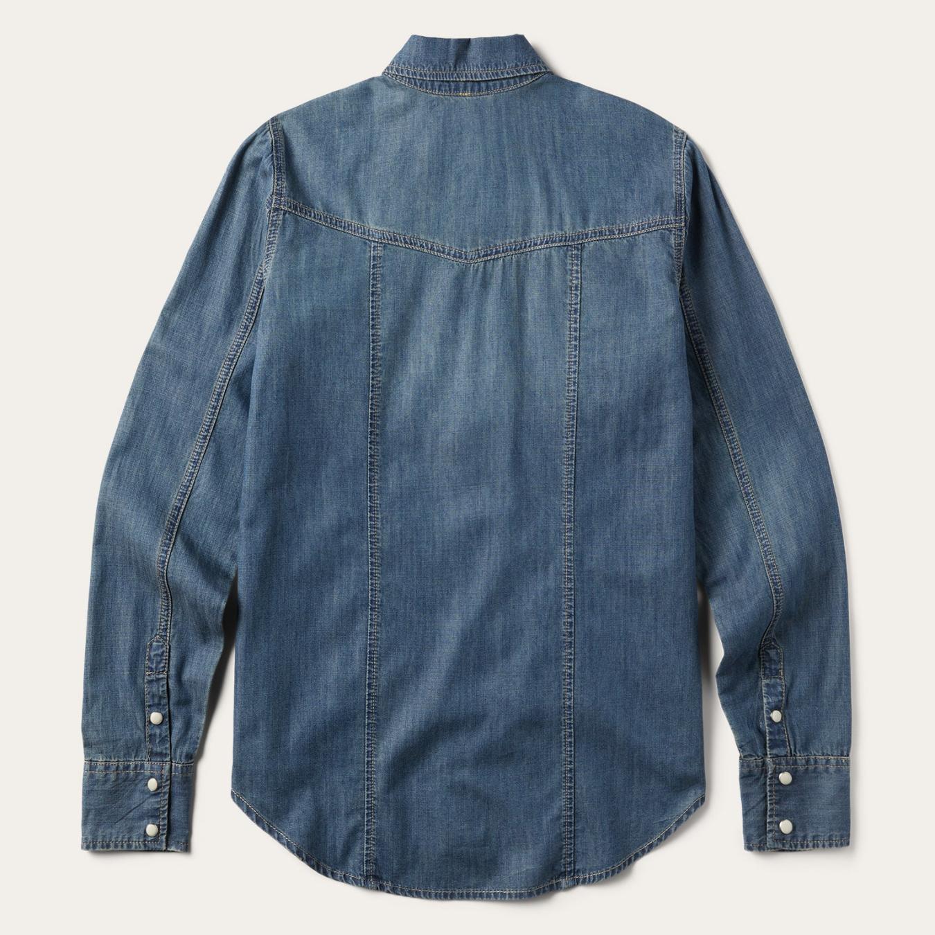 Women Denim Shirts | Stetson Boyfriend Fit Denim Shirt Blue