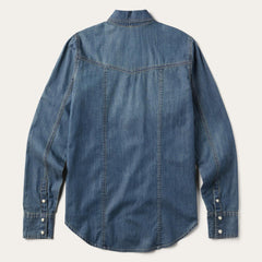Women Denim Shirts | Stetson Boyfriend Fit Denim Shirt Blue