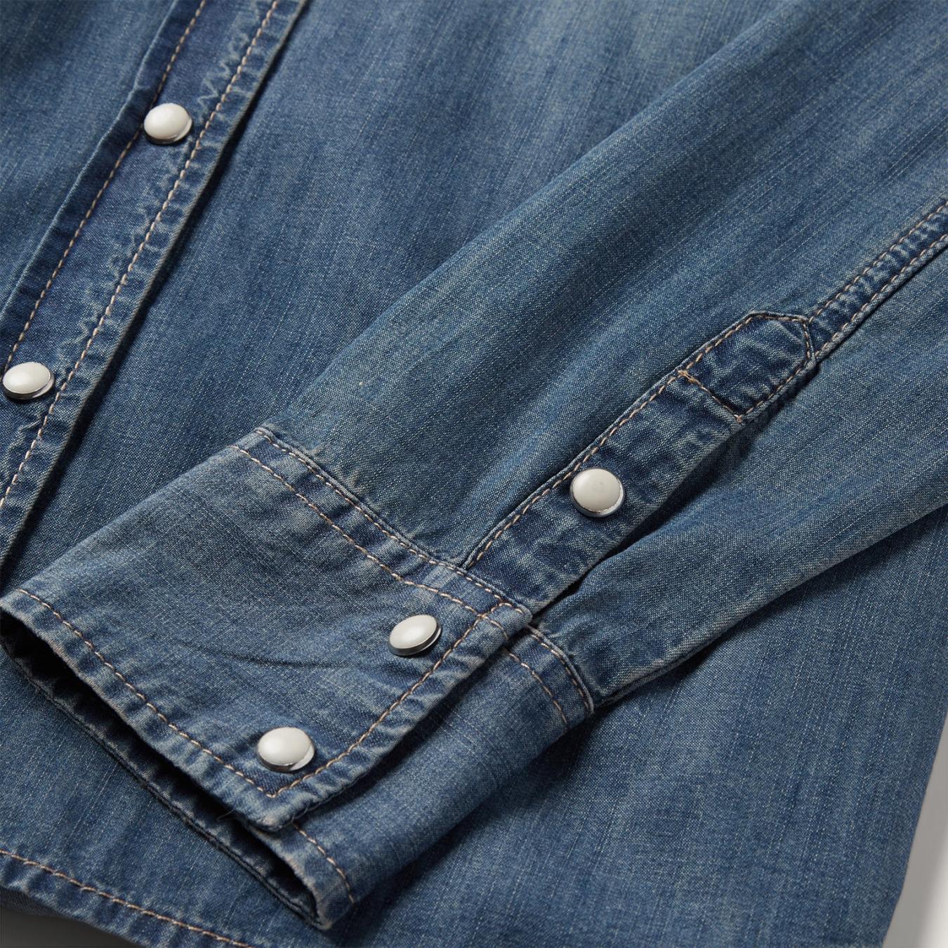 Women Denim Shirts | Stetson Boyfriend Fit Denim Shirt Blue