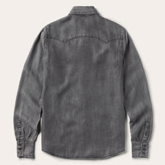 Women Denim Shirts | Stetson Boyfriend Fit Denim Shirt Washed Black