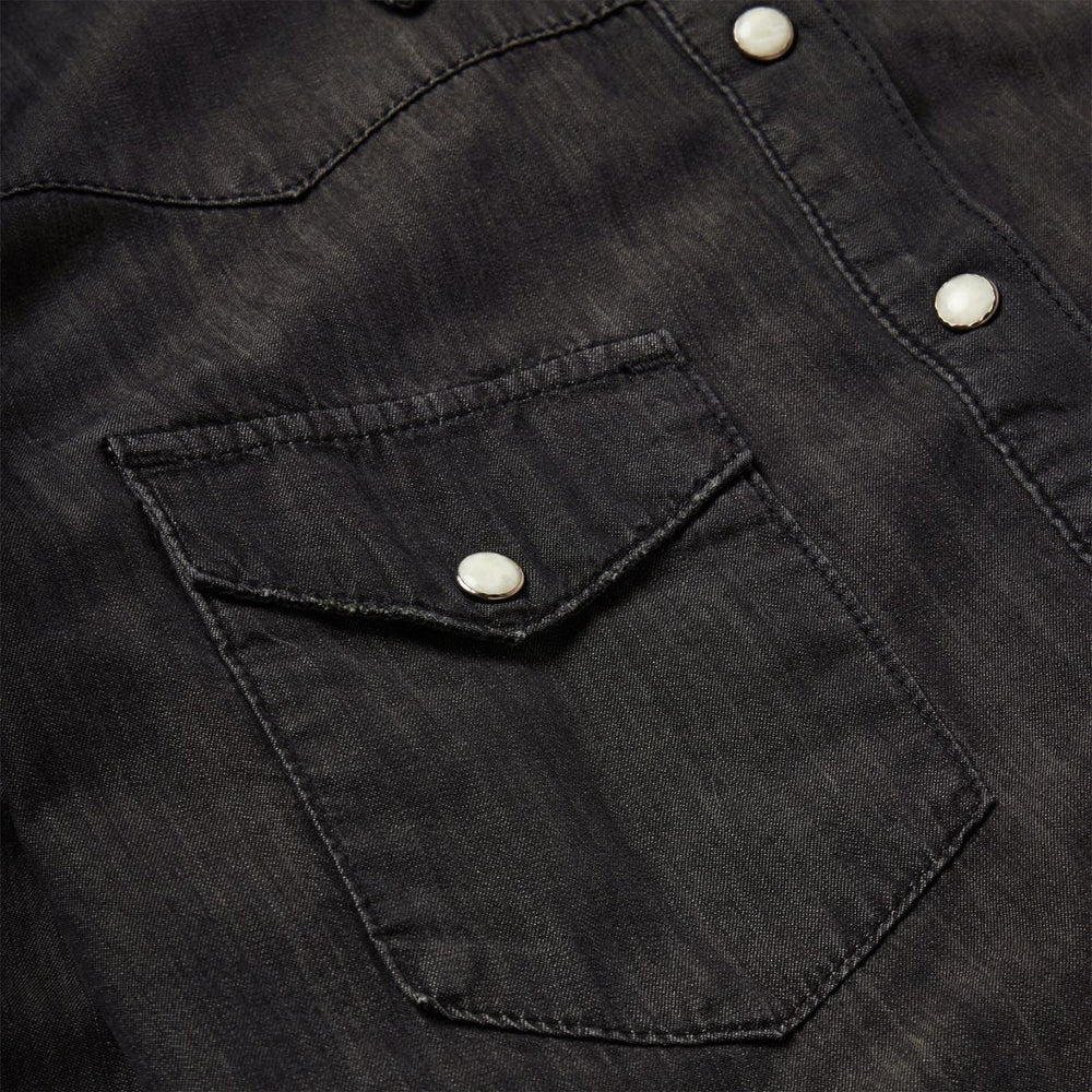 Women Denim Shirts | Stetson Embroidered Black Denim Shirt Black