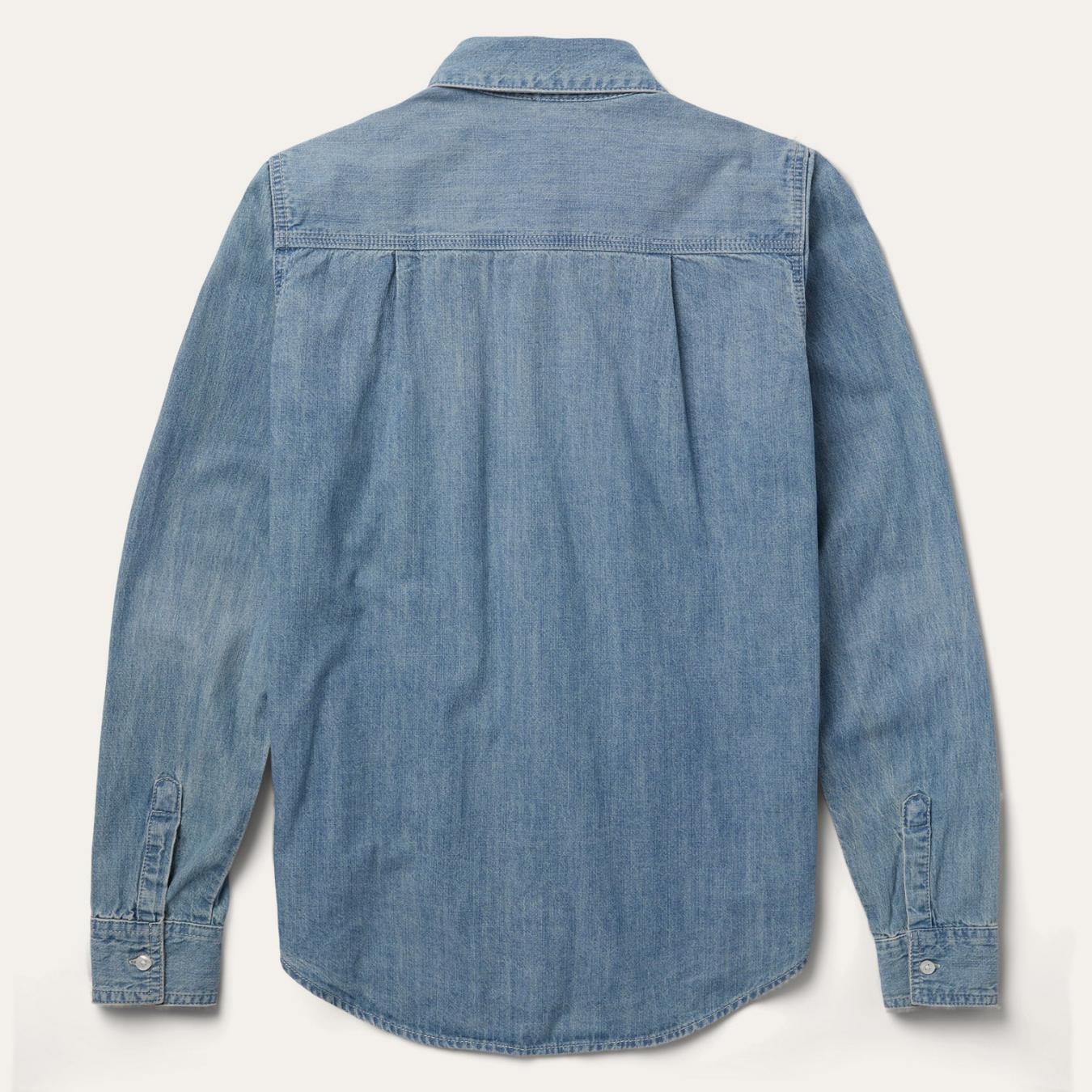 Women Denim Shirts | Stetson Long-Sleeved Denim Shirt Blue