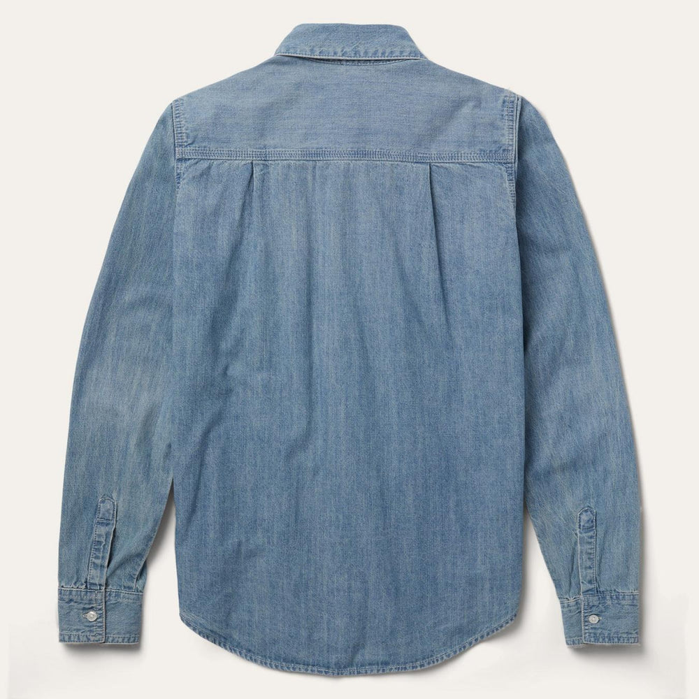 Women Denim Shirts | Stetson Long-Sleeved Denim Shirt Blue