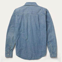 Women Denim Shirts | Stetson Long-Sleeved Denim Shirt Blue
