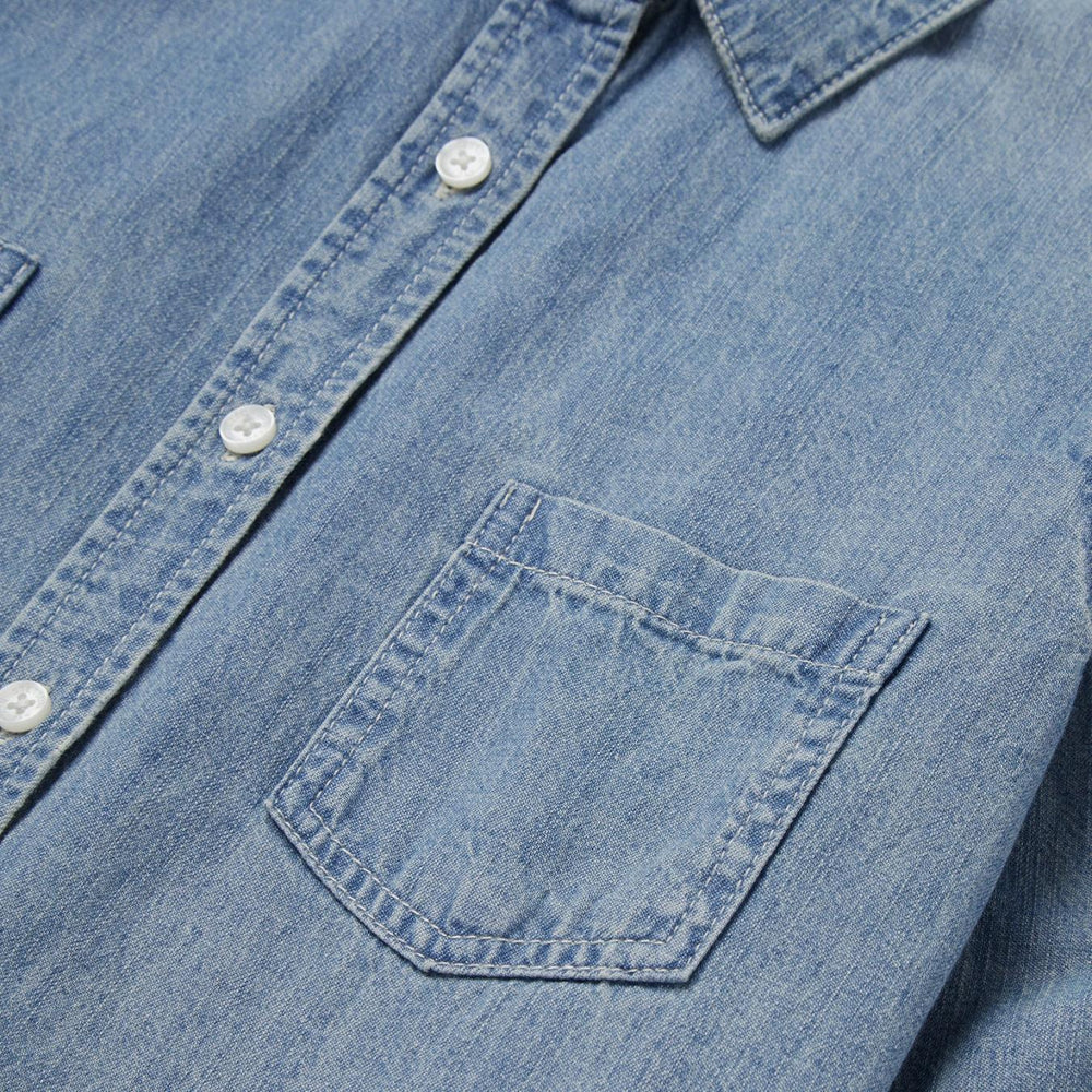 Women Denim Shirts | Stetson Long-Sleeved Denim Shirt Blue